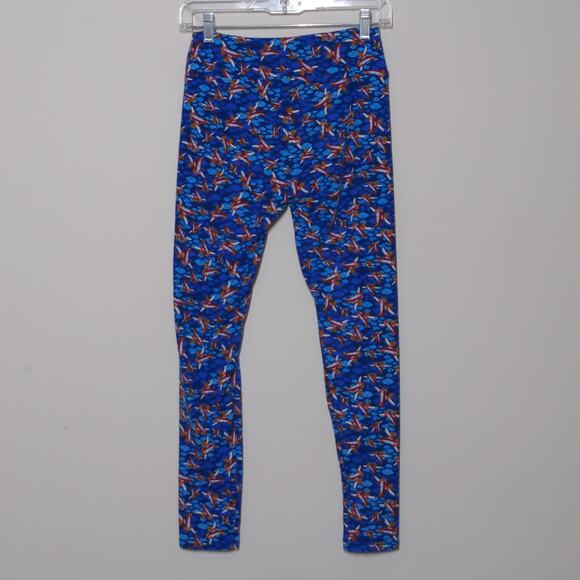 LuLaRoe Blue Cloud Airplanes Leggings Novelty One Size - Picture 4 of 8